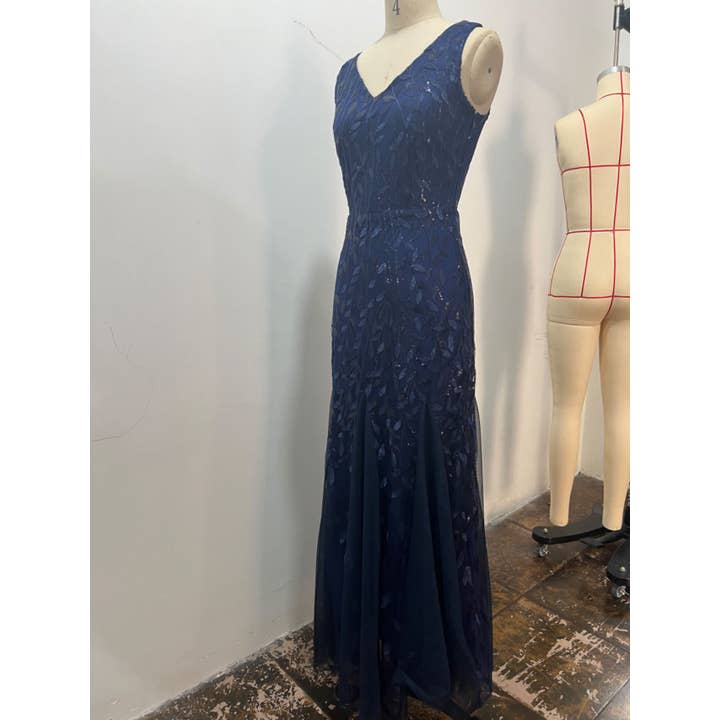 Rosa Clothing - Wholesale Dress - Women's - Sleeveless mesh fishtail maxi sequined dress