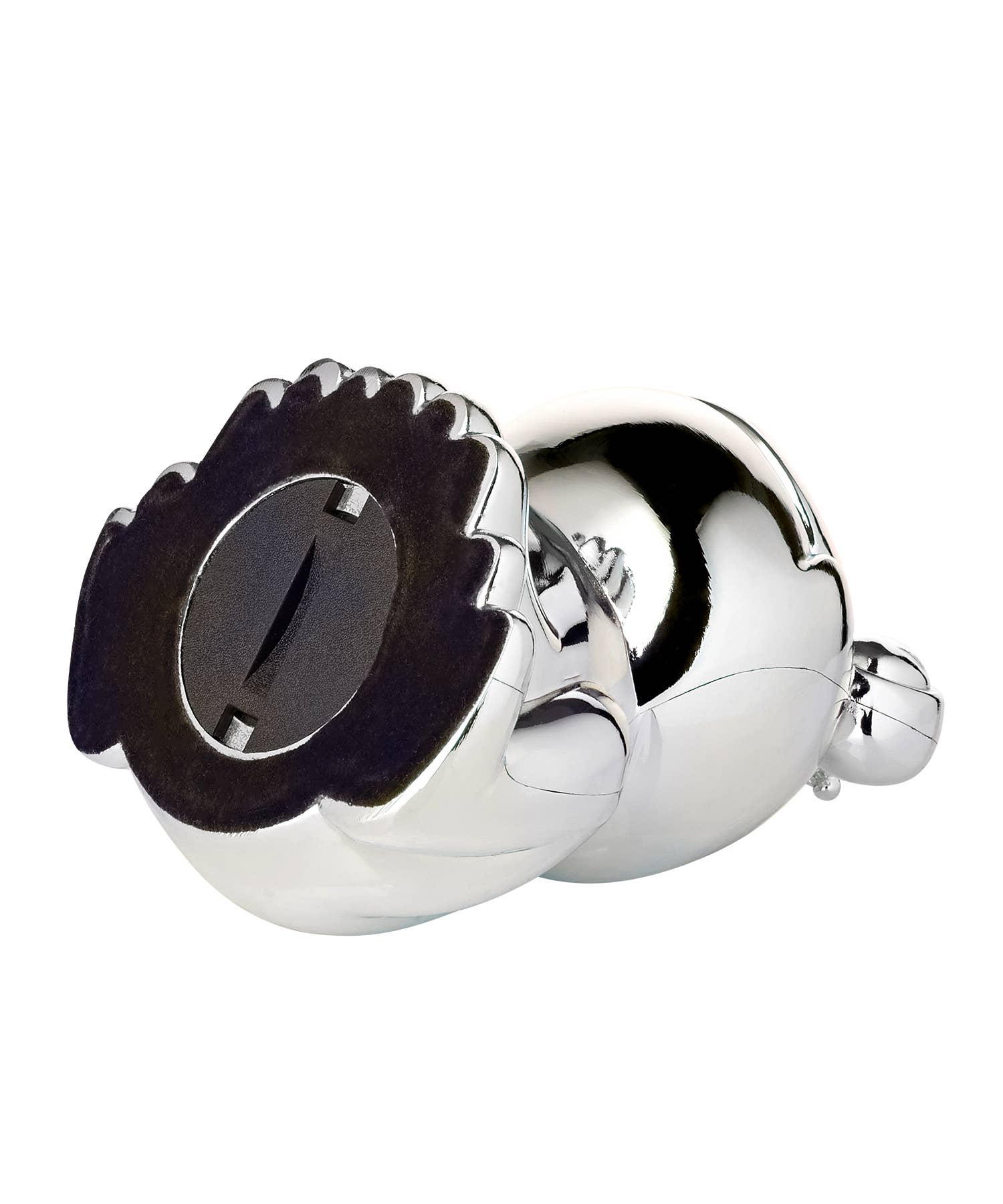 EDZARD – wholesale Money/piggy bank – Piggy Bank Frog King, Silver-Plated3