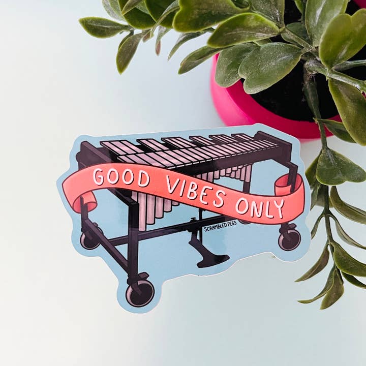 Scrambled Pegs - Wholesale Sticker - Good Vibes Vibraphone Mallets Waterproof Sticker7