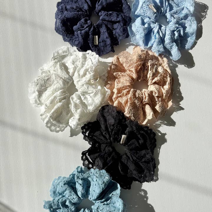 Billy Bamboo - Wholesale Scrunchie - Women's - LACE SCRUNCHIES - neutral