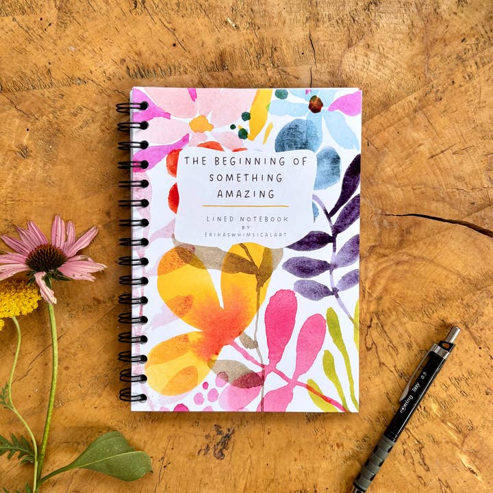 Erika's Whimsical Art – wholesale Notebook – A5 Handmade Illustrated Notebook – Whimsical Lined Journal2