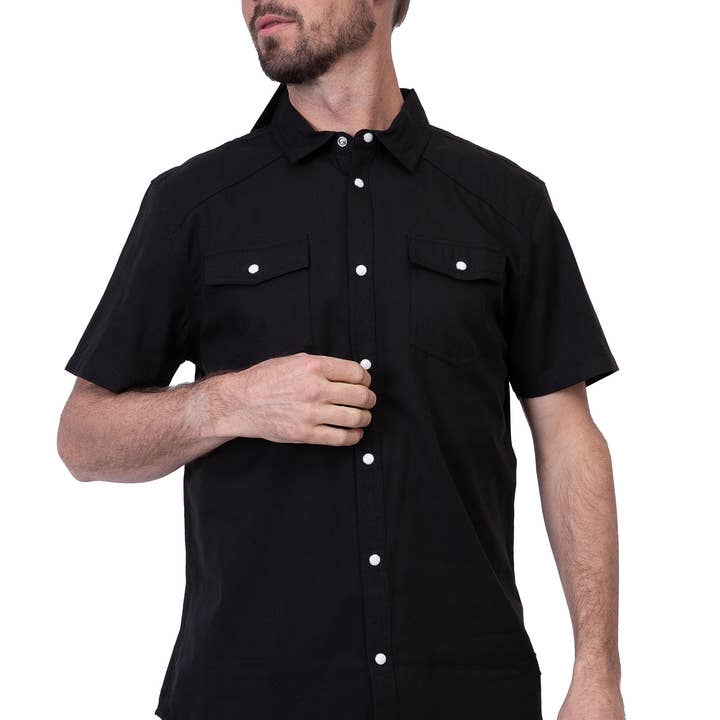 MEN'S S/S SHIRT WITH 2 CHEST POCKETS for wholesale by Silver Jeans