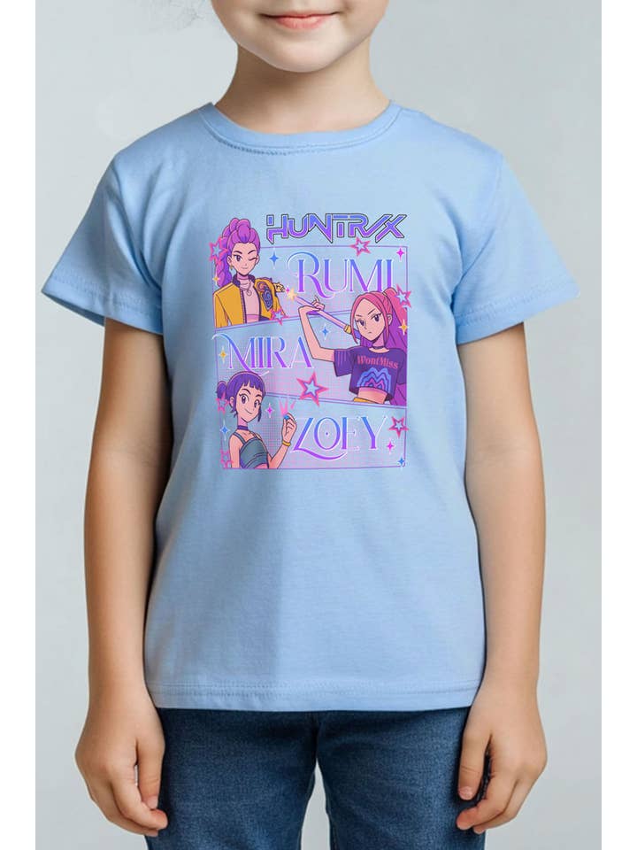 Missi Clothing - Wholesale Screen Printed T-Shirt - Kids - Kids Huntrix Girl Squad Printed T-Shirt9