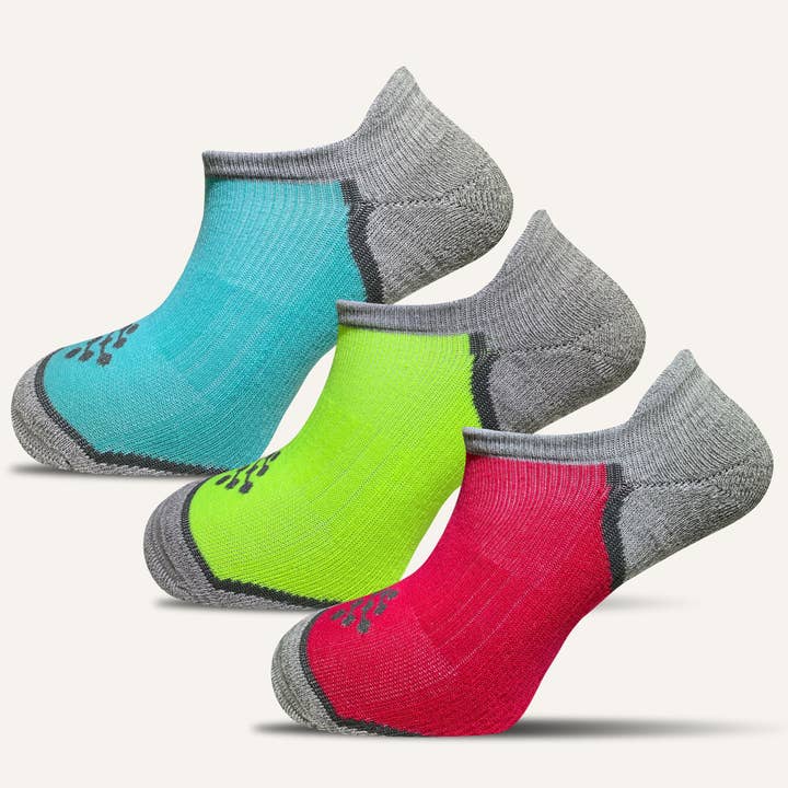 Chaussettes colorées Performance No Show pour femmes avec paire Tab- 3 pour la vente par TRUEENERGY®