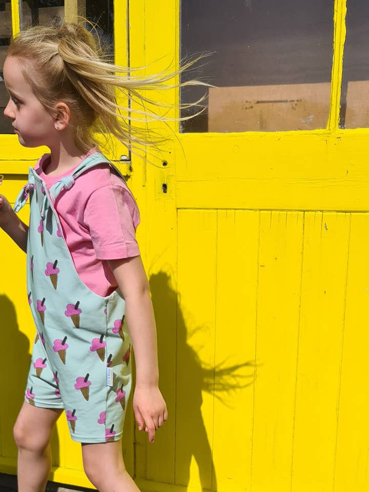 Ice creams Summer Dungarees for wholesale by Zac & Bella