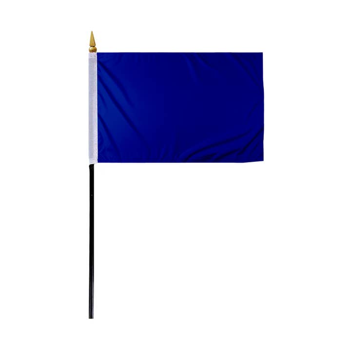 Bandiera a bastone AGAS Blue Faster Car Racing 4x6 pollici - Asta da 11" per la vendita all'ingrosso da parte di AGAS MFG INC