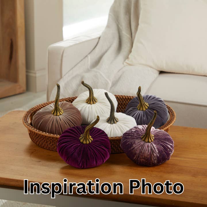 Pumpkin Large Velvet, Fall Mantel Decor, Halloween Table for wholesale by Your Heart's Content
