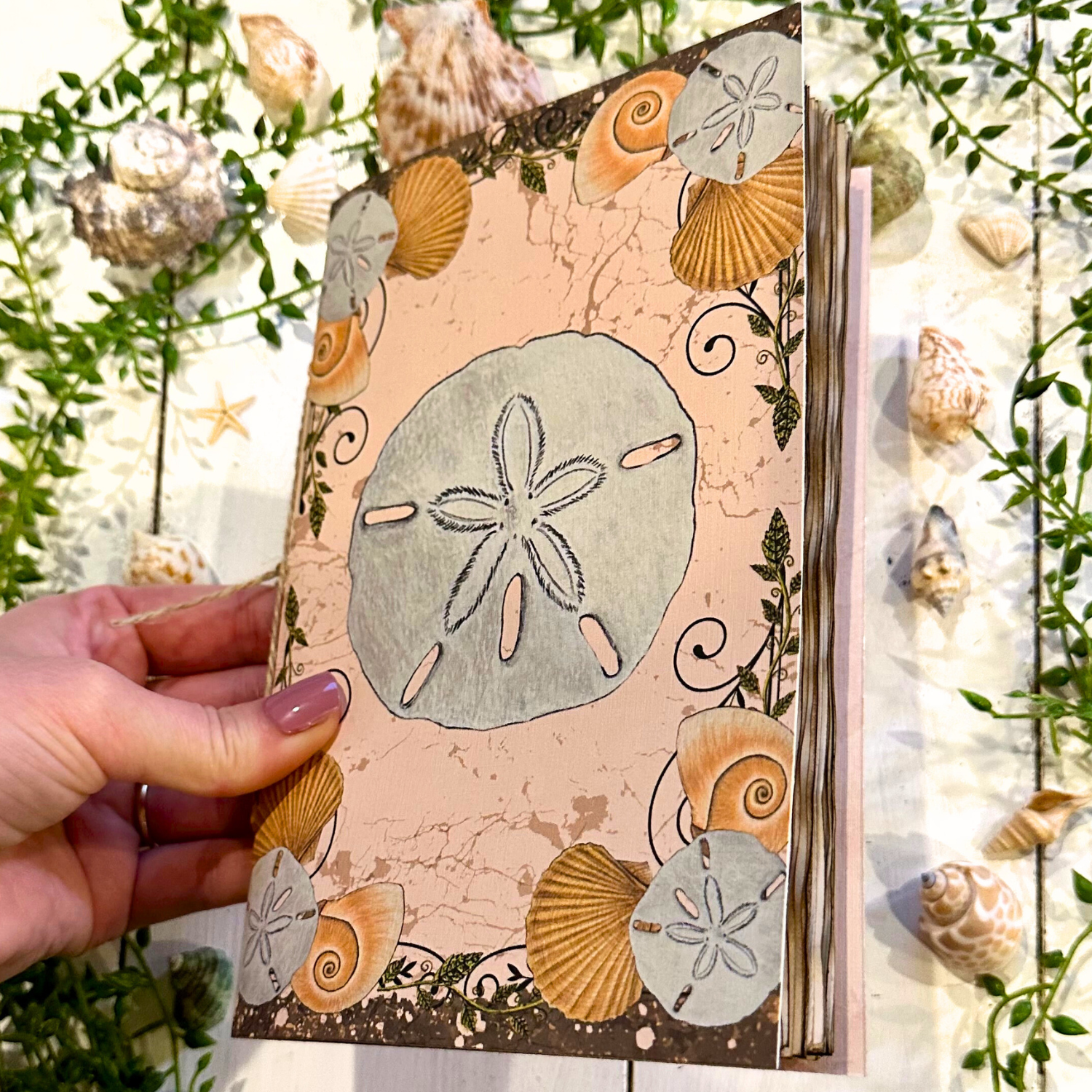 NOMAD Moon Magic - Vendita all'ingrosso Diari/agende - Diario estetico vintage fatto a mano, design Sand Dollar7