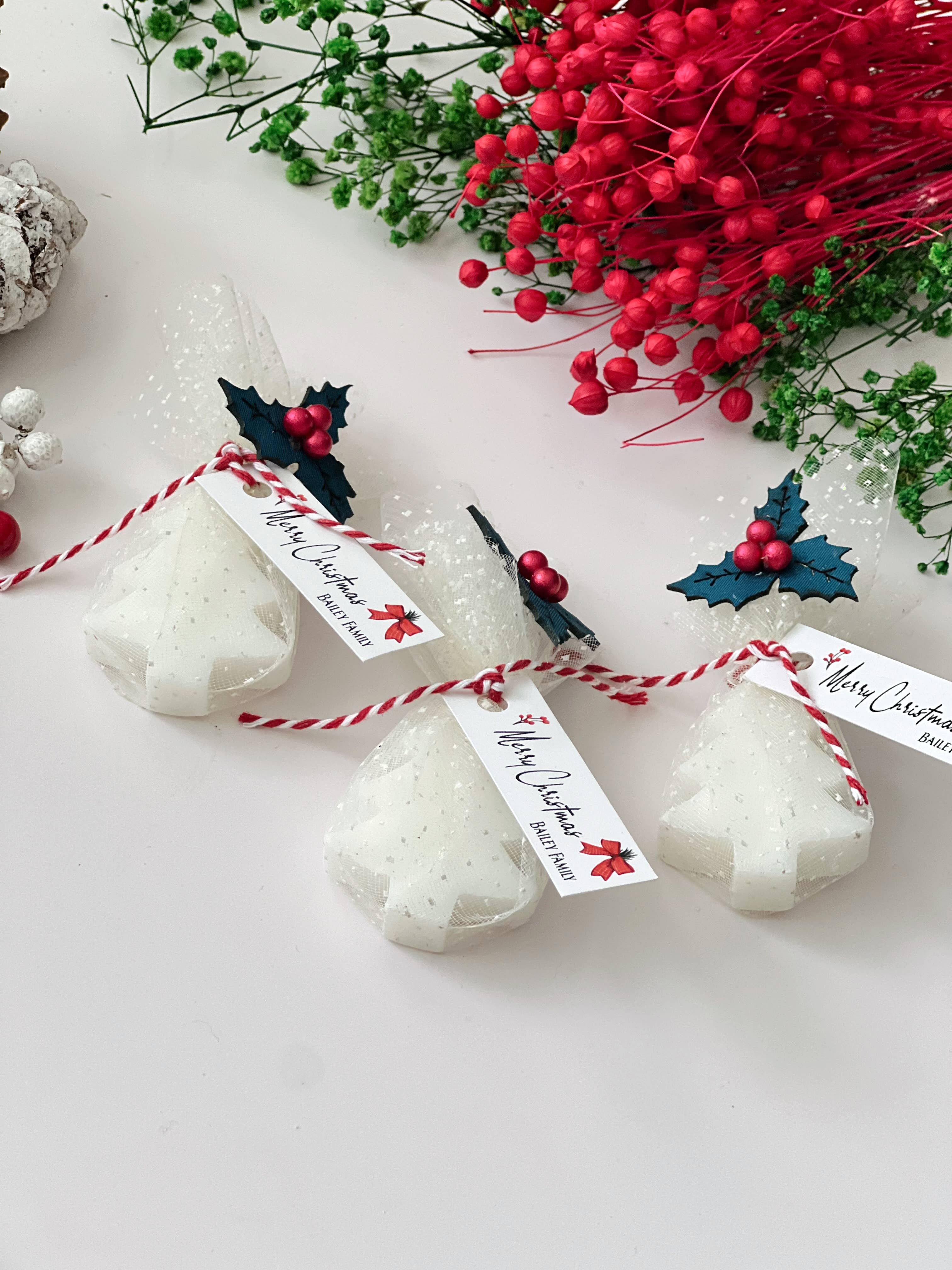 Uniq Favors - Vente Décoration de Noël - Savon pour sapin de Noël, cadeaux pour les fêtes, cadeaux pour collègues3