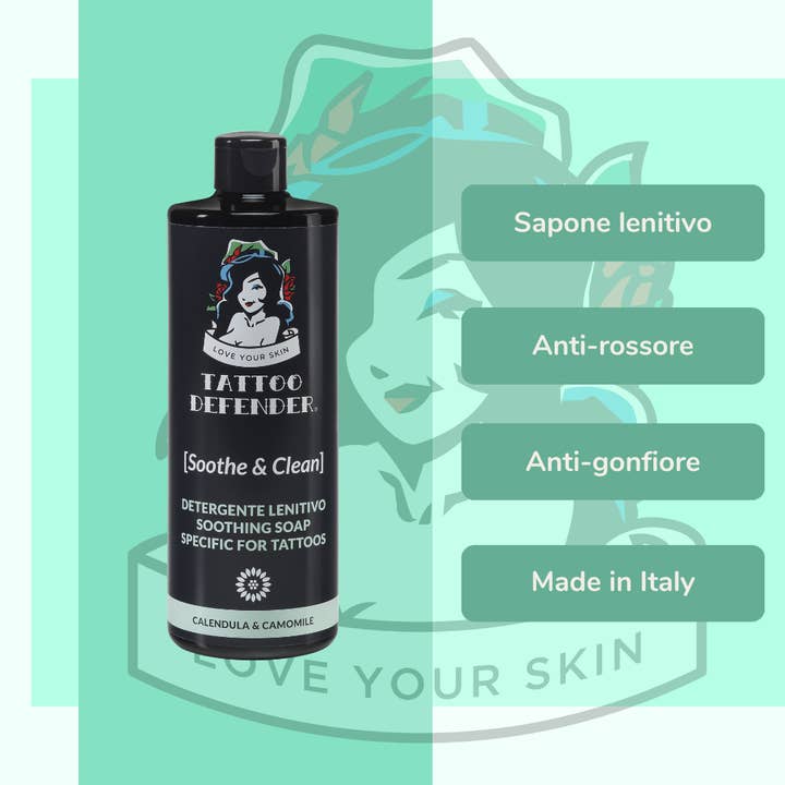 Tattoo Defender - Wholesale Tattoo zalf/verzorging - Kalmerende en antibacteriële reiniger voor tatoeages