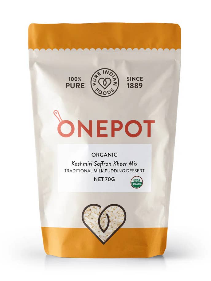 OnePot No. 4 Kashmiri Saffron Kheer Mix, Certified Organic for wholesale by Pure Indian Foods