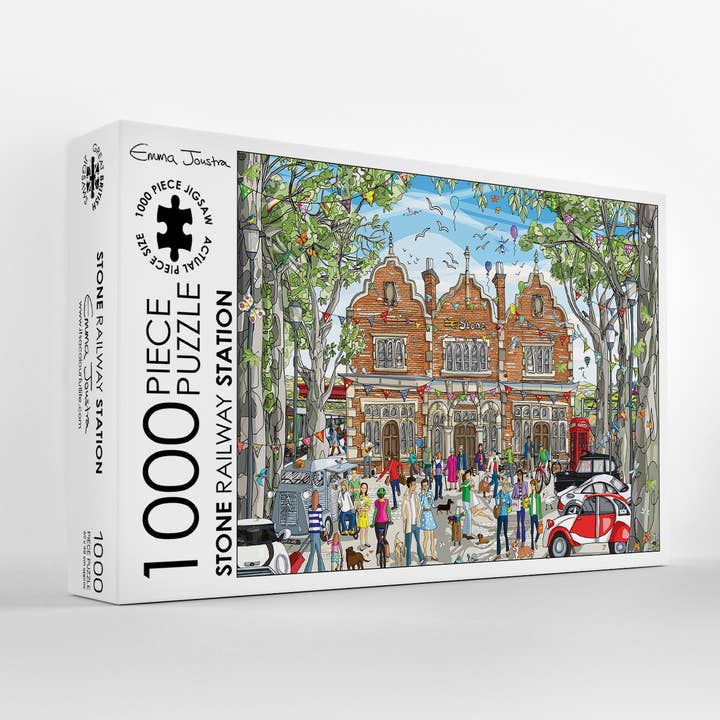 STONE RAILWAY STATION - Emma Joustra Jigsaw Puzzle for wholesale by Great British Jigsaws