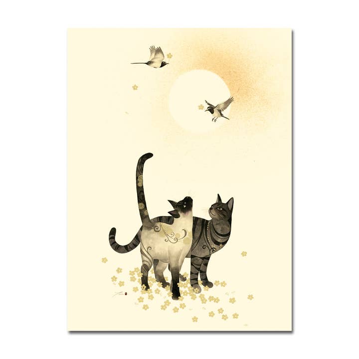 Allport Editions - Wholesale Everyday Greeting Card - Two Cats Blank Card