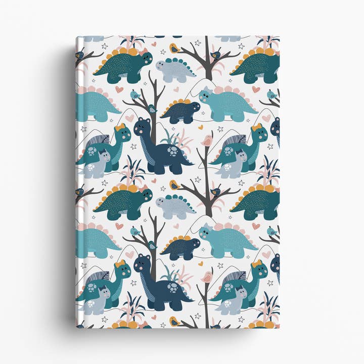 Dinosaur Hardback Lined Notebook - A4 or A5 for wholesale by The Really Cute Stuff Company