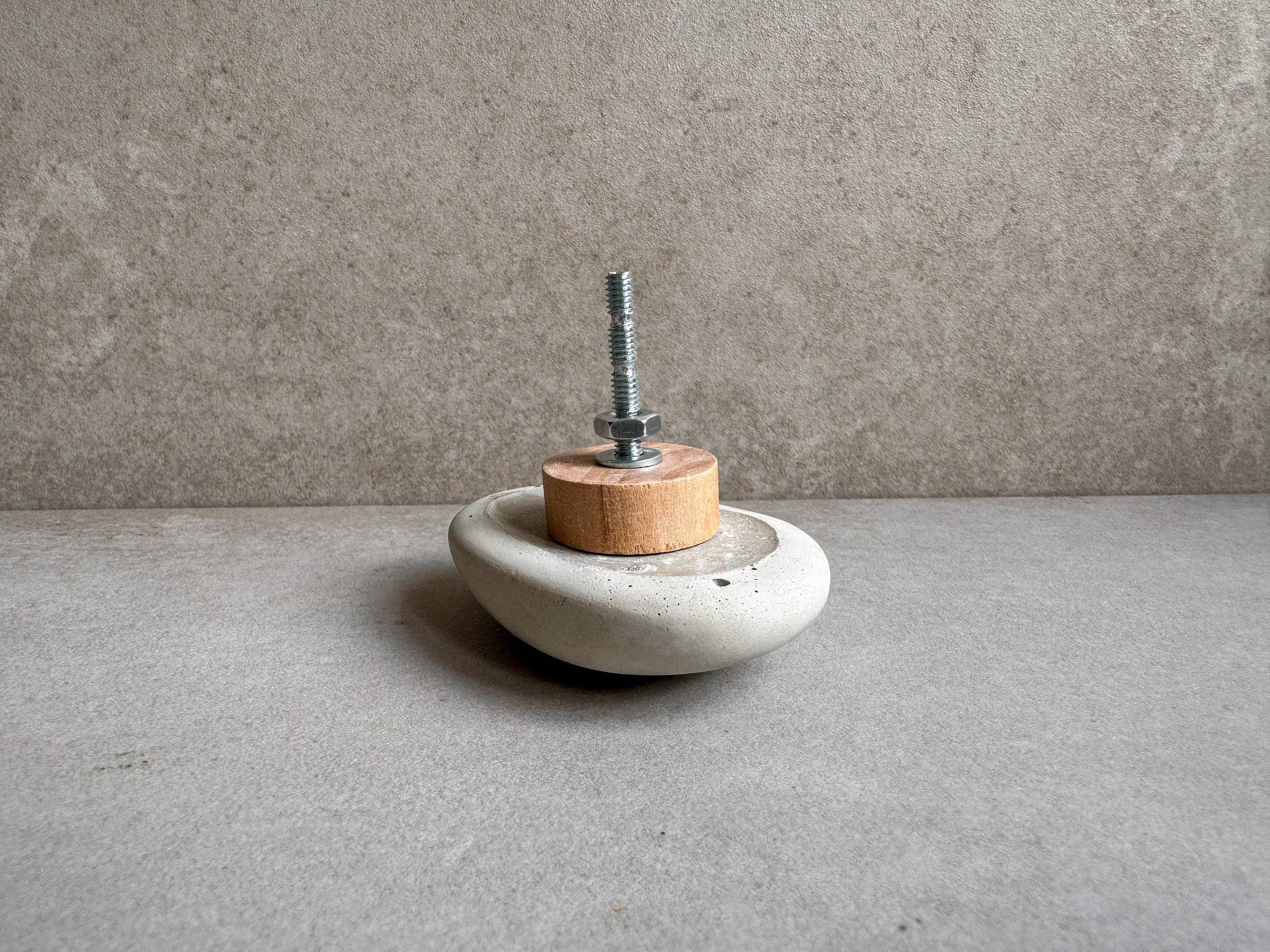 Minimal Loot Design - Wholesale Knob/Pull - Pebble Concrete Knob, Cobblestone Cement Hook, Hat Hook, Drawer Pull, Decorative Peg, Furniture Hardware, Wall Storage, Minimal Cabinet Knob2