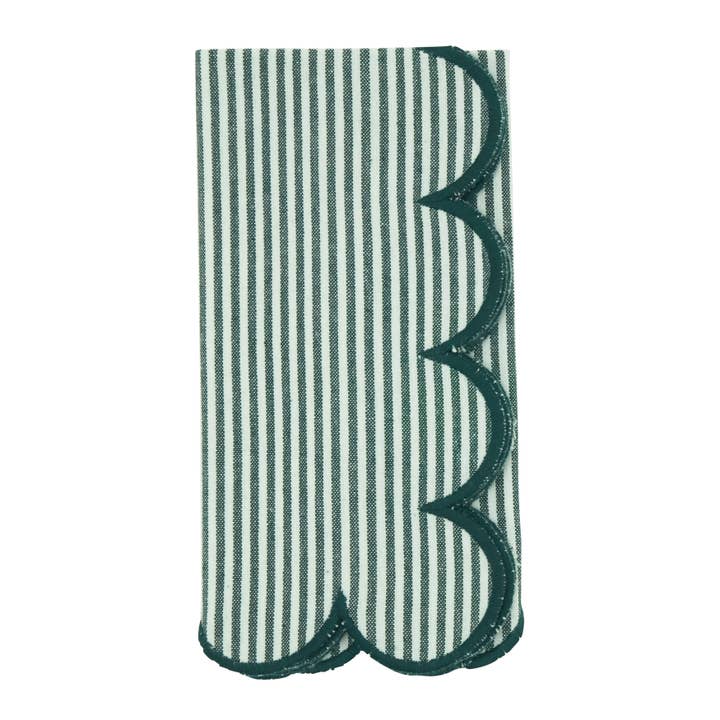 Serviettes décoratives en coton à motif rayé pour la vente par Saro Lifestyle