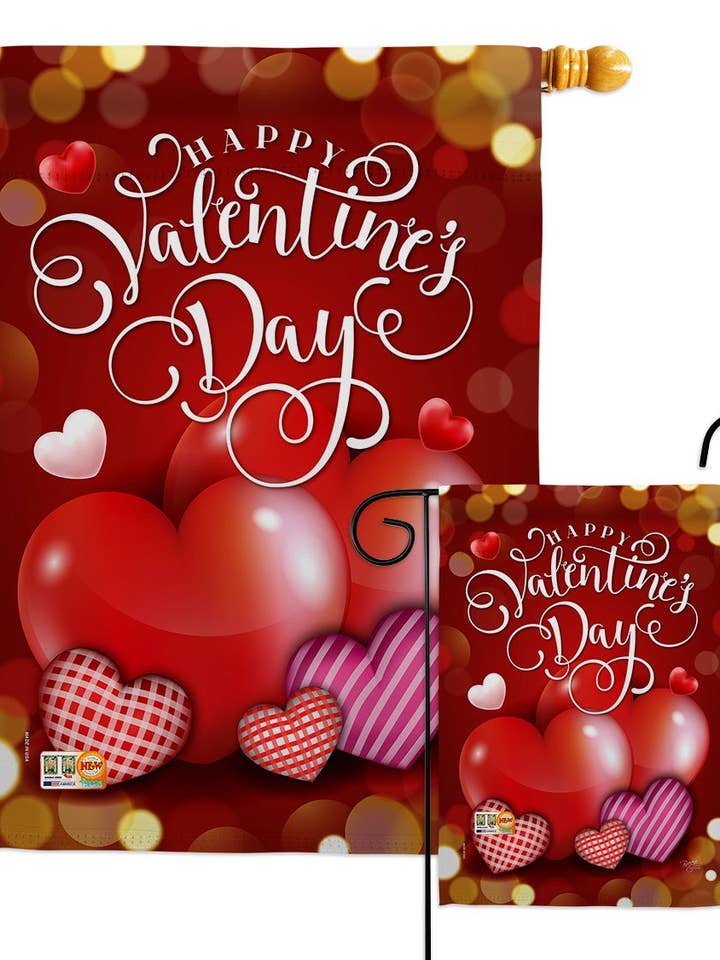 Beloved Valentine's Day Springtime Valentine Decor Flag for wholesale by Two Group Flag Co