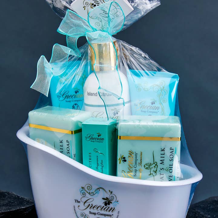 The Grecian Soap Company - Wholesale Bath & Body Set - Deluxe Bathtub Gift Set
