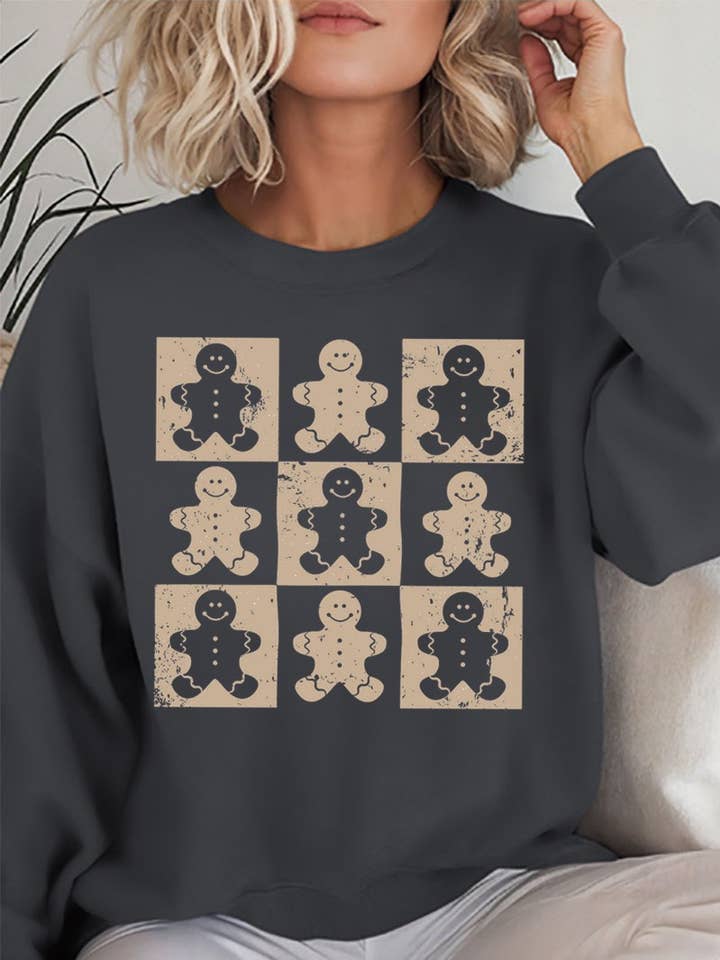 Gingerbread Graphic Sweatshirts. for wholesale by DG WORLD