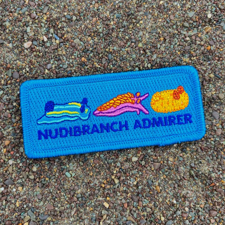 Nudibranch Admirer Iron-on Patch for wholesale by Fossil Forager