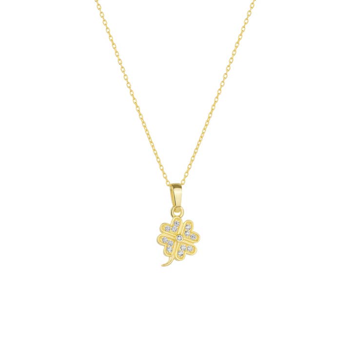 Four Leaf Clover Sterling Silver Necklace for wholesale by Spero London