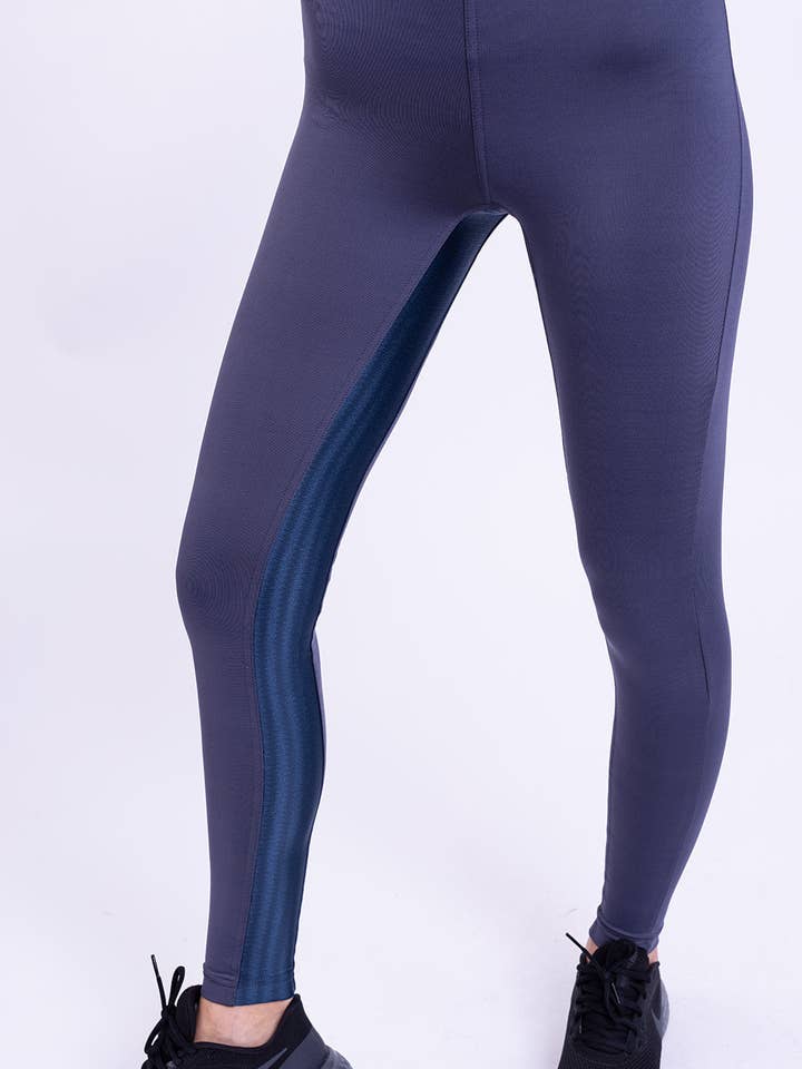 טייץ שילוב פס פנימי אפור/פטרול for wholesale by raven