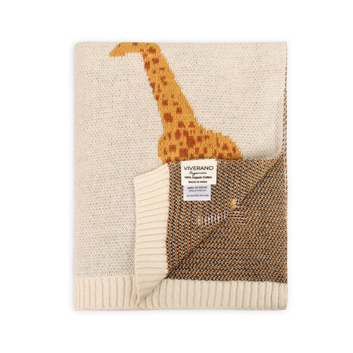 Viverano Organics - Wholesale Bedding Blanket - Kids & Baby - Savannah-Organic 3D Jacquard Sweater Knit Baby Blanket7