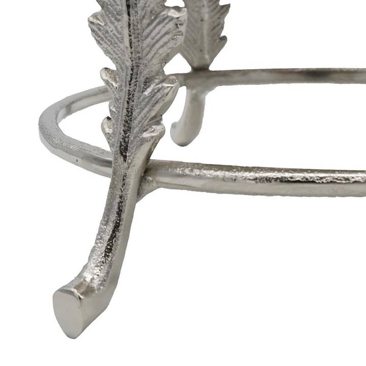 A&B Home Group Inc. - Wholesale Candle Holder - S/2 D7x7" Alvada 3-Leaf Pillar Candle Holder - Silver2