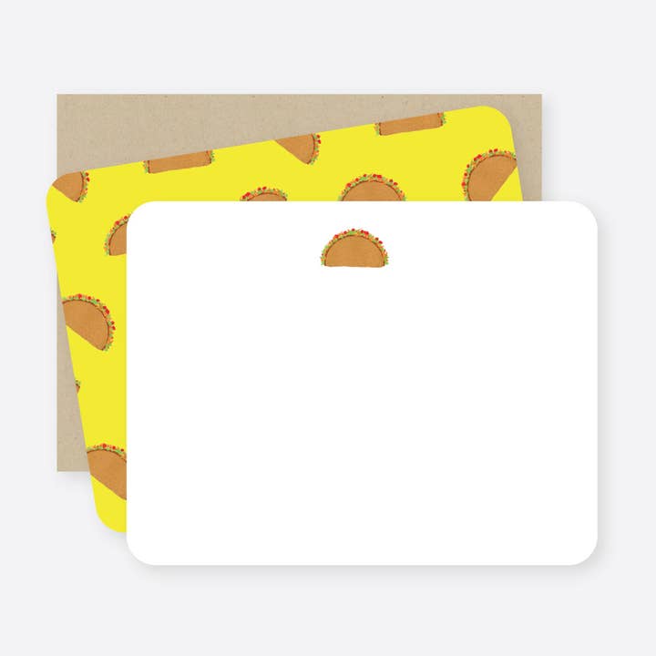 tacos flat notecard set for wholesale by 2021 Co.