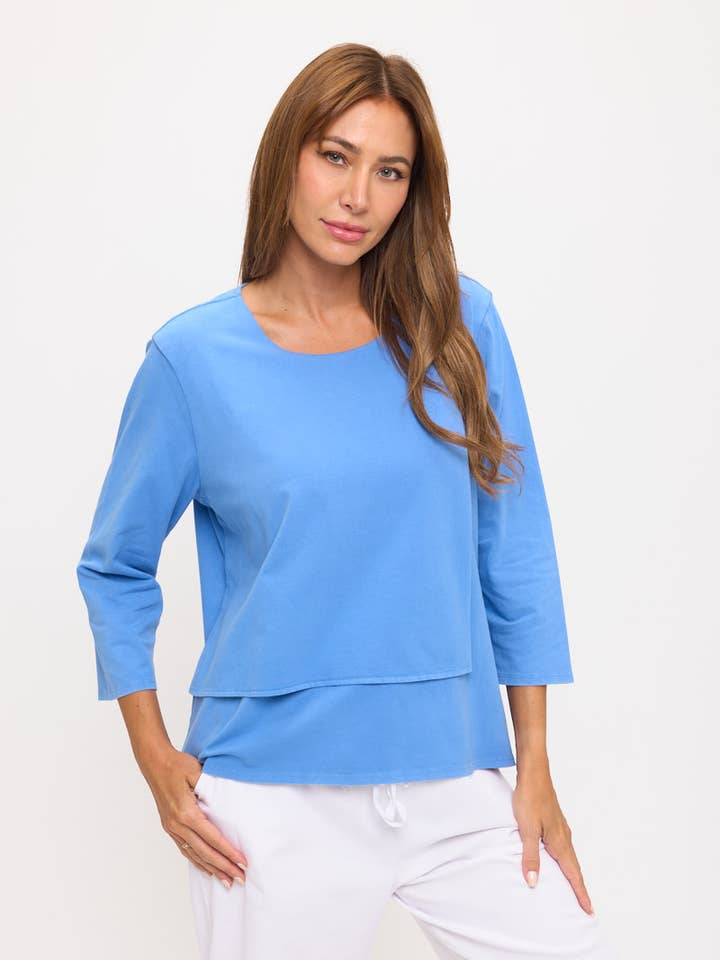 Asymmetrical Layer Top - Style TS115 for wholesale by Focus Fashion