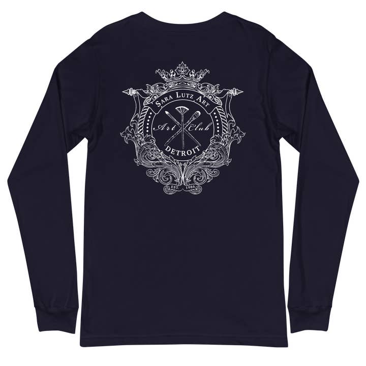 Sara Lutz Art - Wholesale Screen Printed T-Shirt - Unisex - Art Club Crest Long Sleeve Tee1