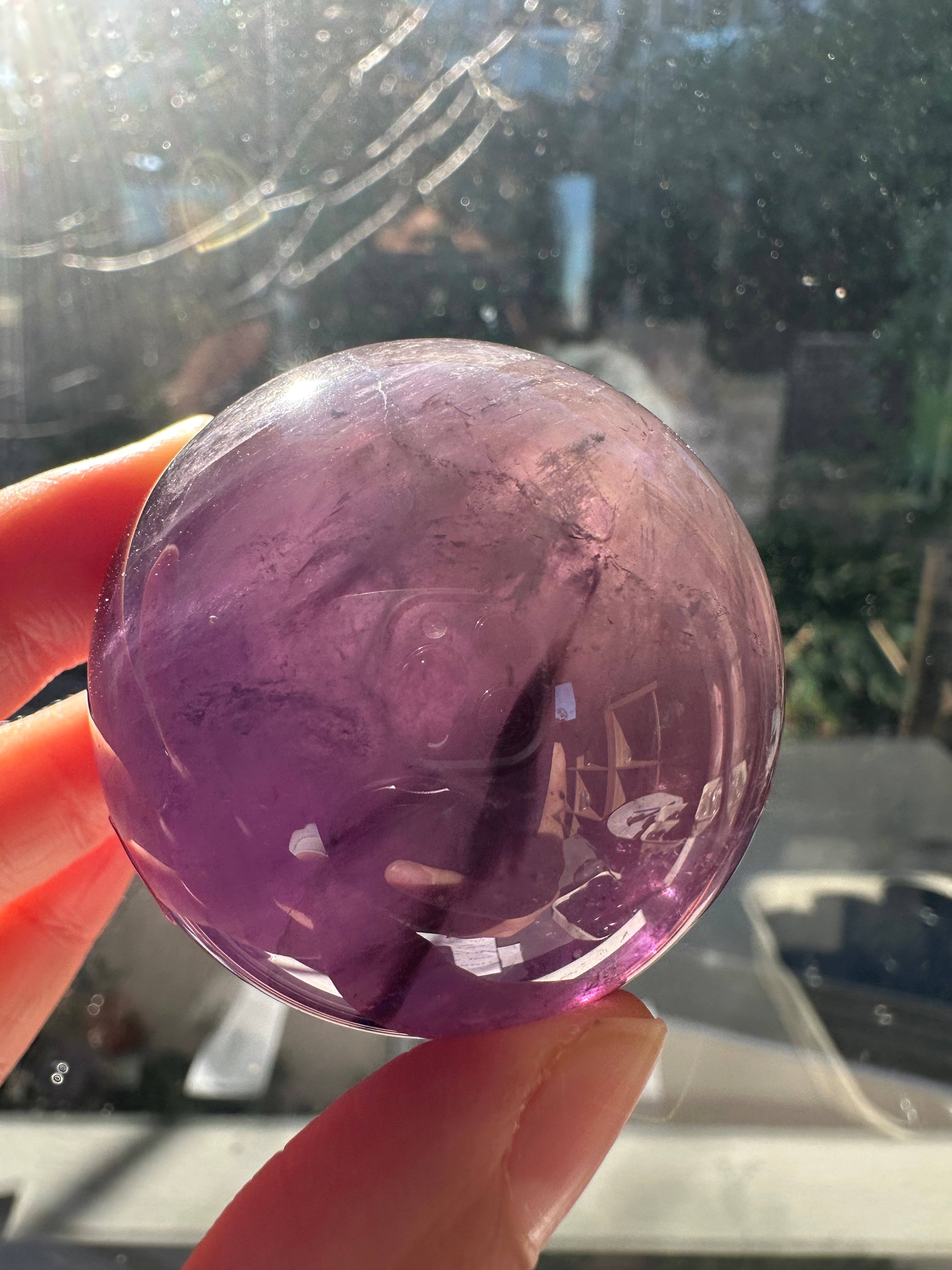 Moon Rituals - Wholesale Spiritual Stone/Crystal - Deep Purple Amethyst Sphere – Natural Healing Crystal for Calm, Clarity & Christmas Crystal Gift7