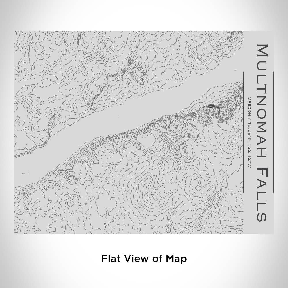 JACE.design - Wholesale Water Bottle - Multnomah Falls OR Topographic Map Bottle with Bamboo Top1