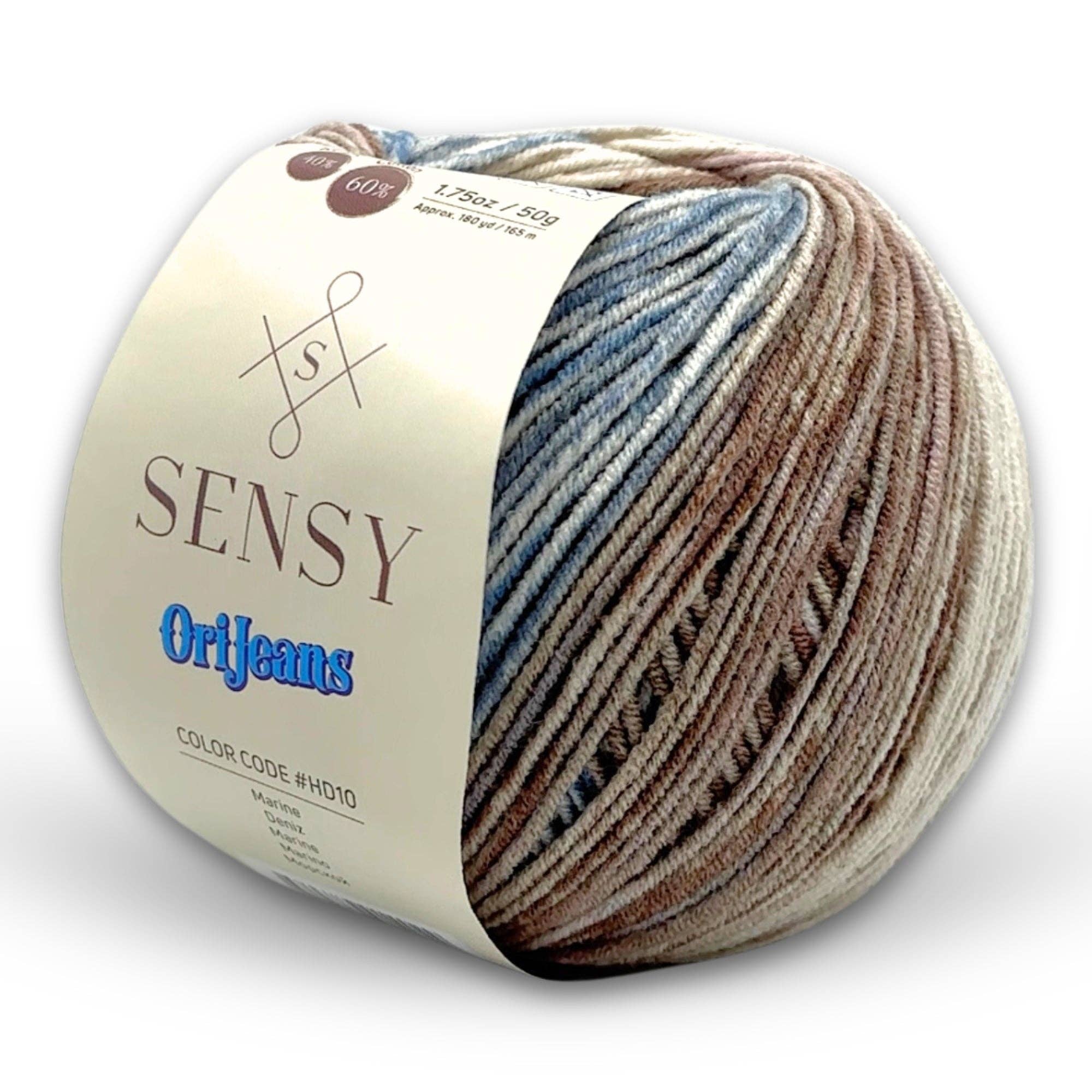 Sensy - Wholesale Yarn - Sensy OriJeans Yarn, 1.75 oz, 180 yards, Gauge 2 Fine22