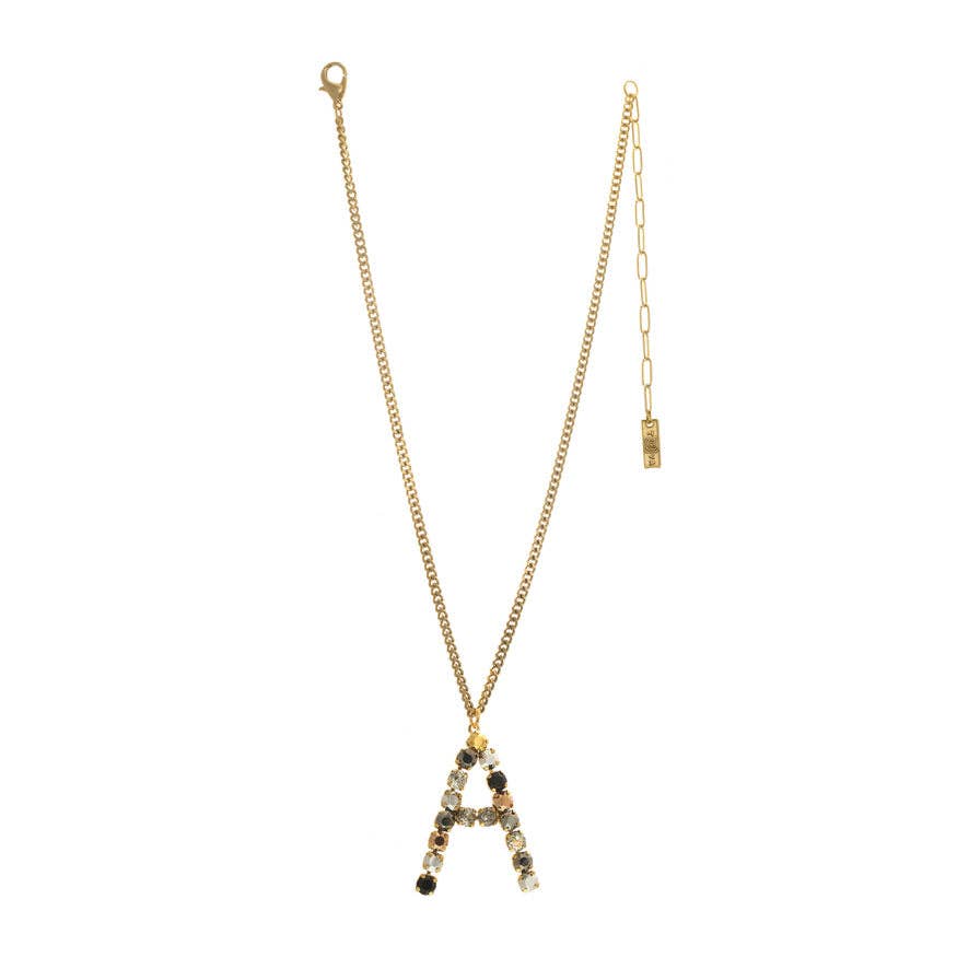 TOVA – wholesale Pendant/charm necklace – Monograms in Colors in Metallics3