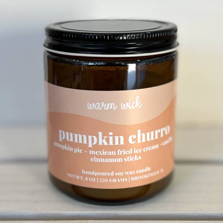 PUMPKIN CHURRO Natural Soy for engroshandel hos Warm Wick