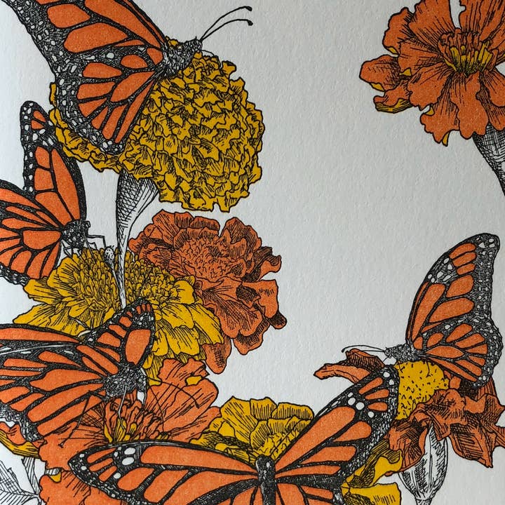 Painted Tongue Press - Wholesale Thank You Card - Marigold Gracias and Blank Note Card2