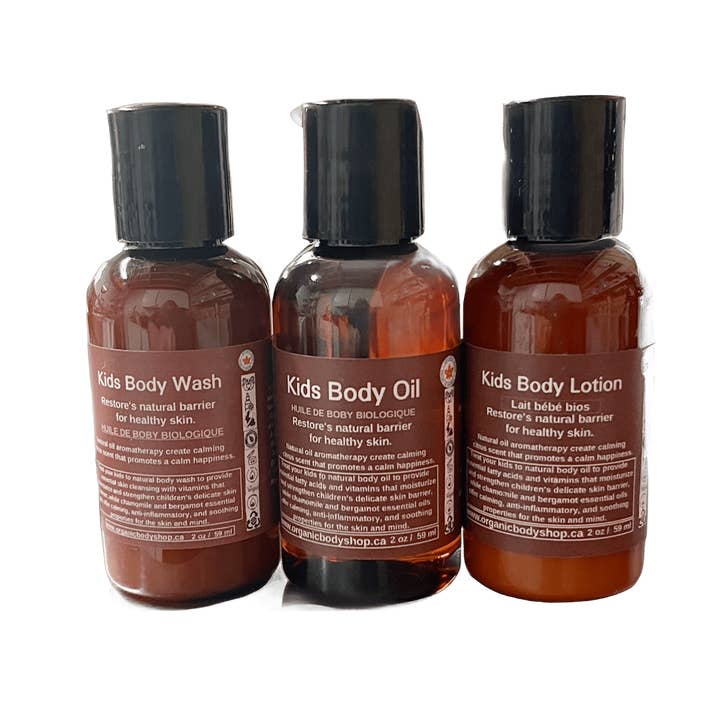 Coffret cadeau bain et corps pour enfants. Arôme calmant et apaisant. pour la vente par Organic Body Shop
