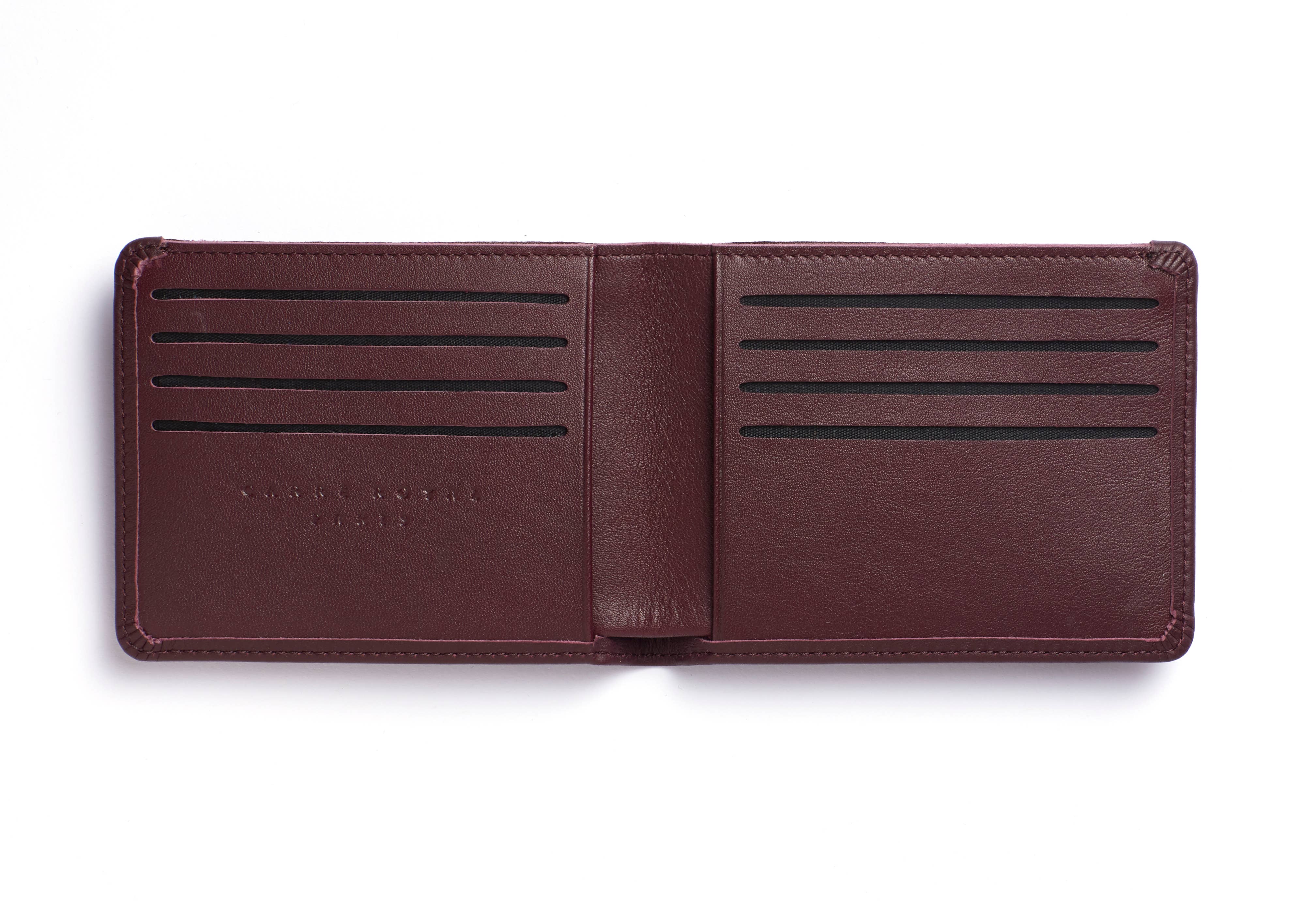 Carre Royal - Wholesale Wallet - Men's - Burgundy Minimalist Wallet2