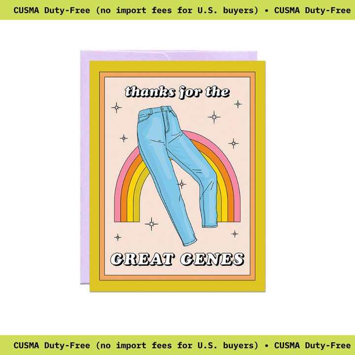 Party Mountain Paper co. - Wholesale Moederdagkaartje - Great Genes Mom | Moederdagkaart0