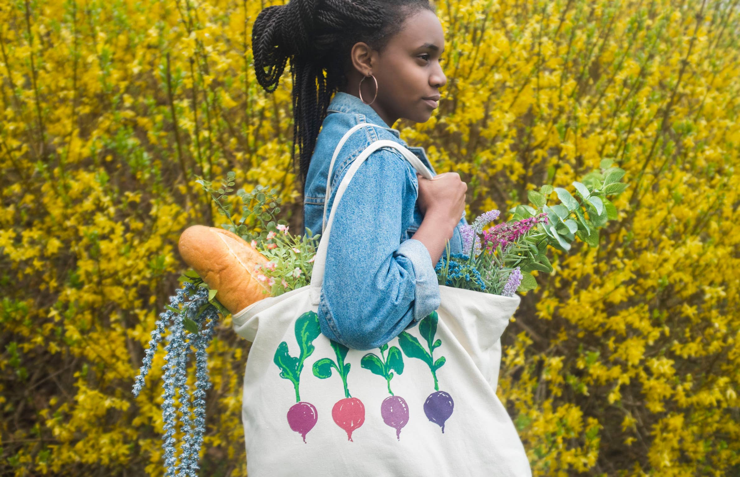 Cinder + Salt – Sacola - Mulher por atacado – Bolsa Jumbo com Zíper de Rabanetes3