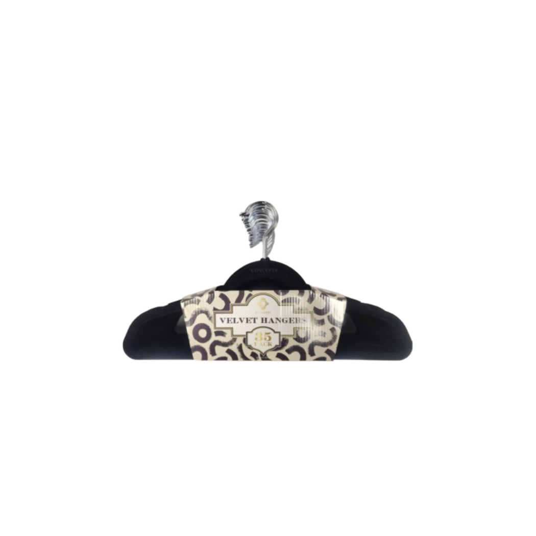 Concepts In Time - Wholesale Clothes Hangers - Concepts 35pk Space-Saving Velvet Hangers – Premium Grip0