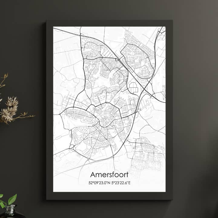 Amersfoort - Póster con mapa moderno de la ciudad para venta al por mayor de Dutch by brand