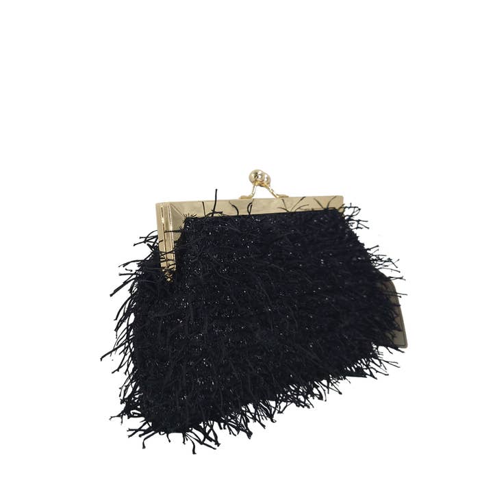 Belle Trading Ltd – Bolsa - Mulher por atacado – Clutch Louise com Fecho de Pressão e Brilho13