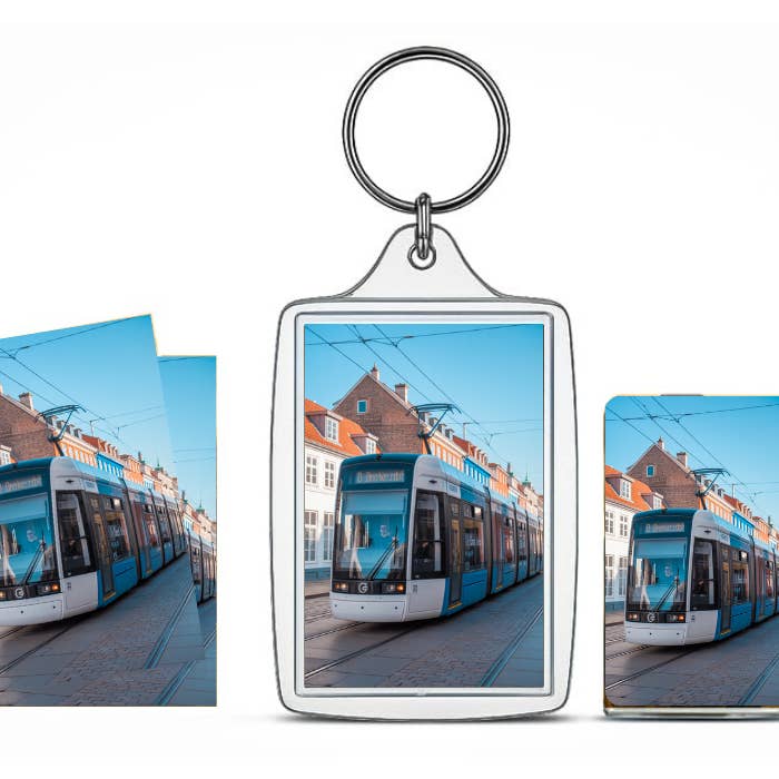 AB Crystal Collection - Wholesale Keychain - Unisex - Aarhus Tram Souvenir Gift Set โ Denmark City Transport 1