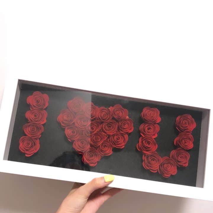 6"x14" I Heart You Lifetime Flower Box Mother's Day Gift for wholesale by Jadore