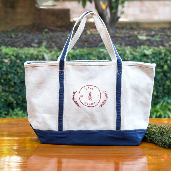 Custom COASTAL 24 Oz. Large Zippered Boat Tote for wholesale by Mercantile 12