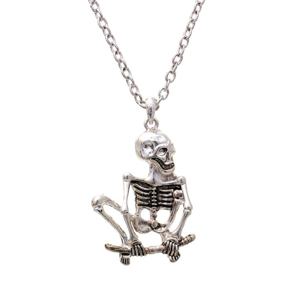 Western Fashion - Wholesale Pendant/Charm Necklace - 15707 - Skeleton Halloween Necklace0