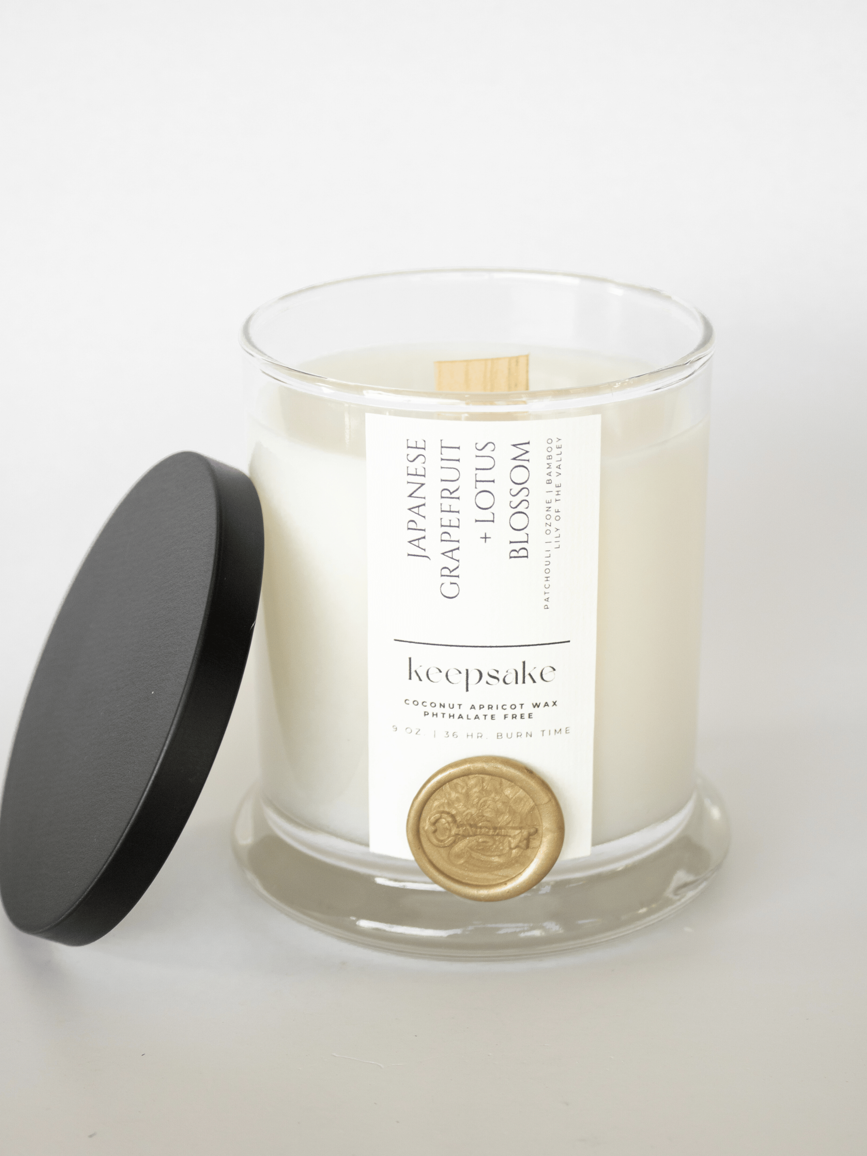 Keepsake Candle | Curated - Wholesale Jar/Filled Candle - 9 oz. Luxury Candle - Japanese Grapefruit + Lotus Blossom3