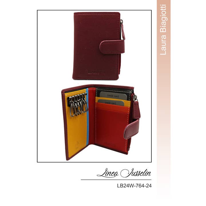 Genuine leather wallet, for women, Laura Biagiotti, art. LB24764-24 for wholesale by Suie Valentini srl